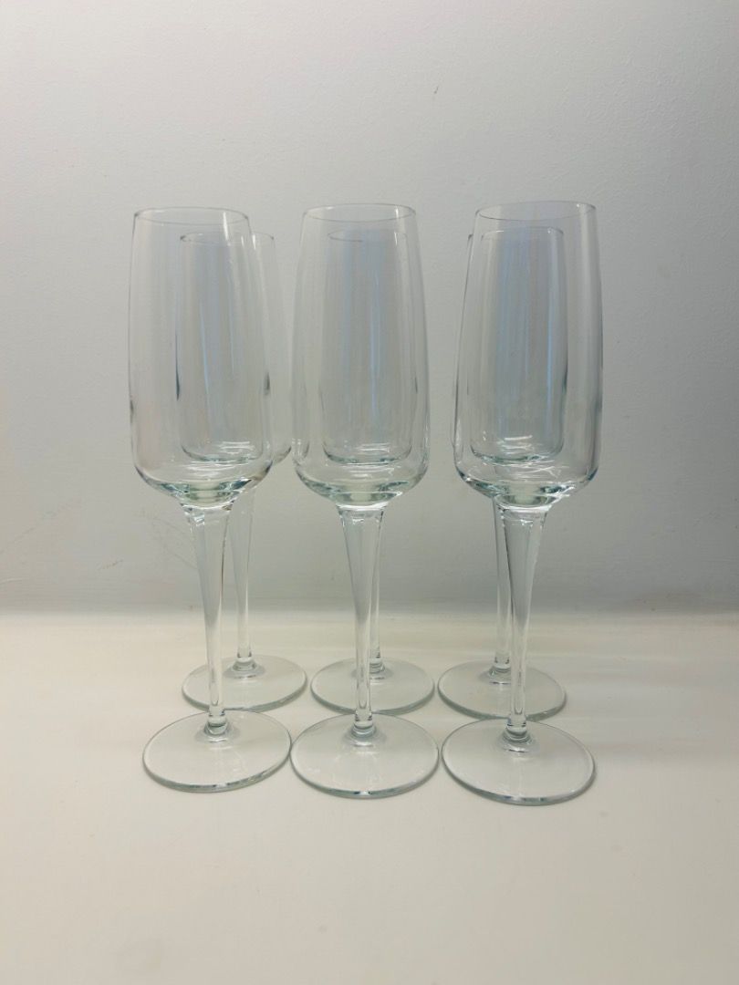 6 IKEA Champagne flutes, Furniture & Home Living, Kitchenware