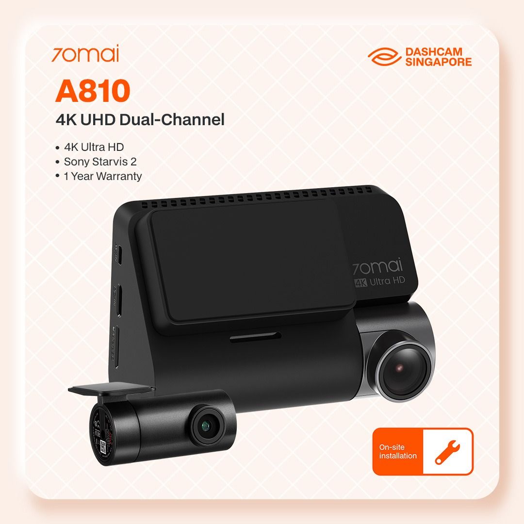 70mai A810 with 4G Remote Monitoring Function Latest 4K Ultra HD