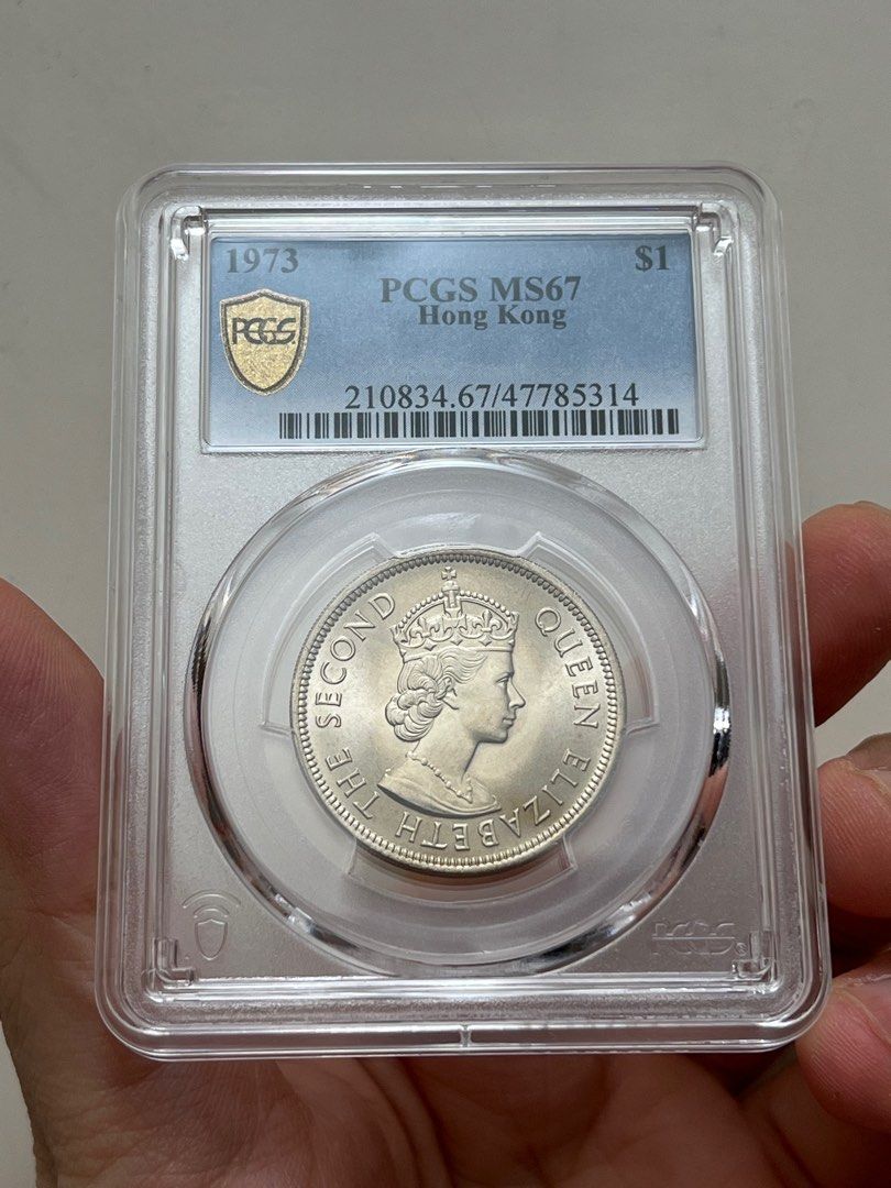 73年MS66）英女王伊麗莎白二世，香港1973年硬幣大一元（$1 ） Queen Elizabeth ll Hong Kong 1973 $1,  興趣及遊戲, 收藏品及紀念品, 錢幣- Carousell