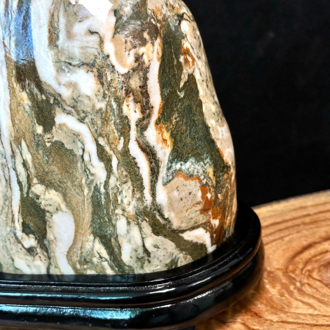 七彩玉原礦台灣七彩玉原礦原石原礦無染色七彩玉原色紋路優美山水畫1483