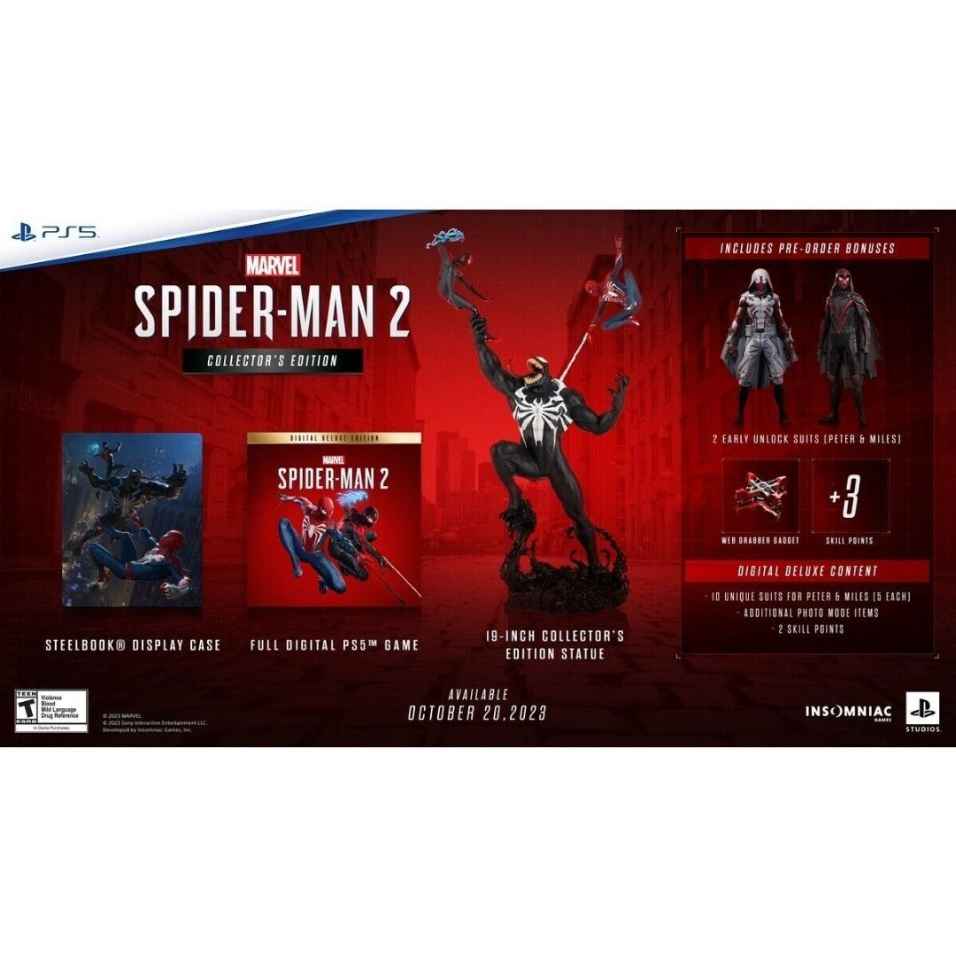 SOLD 全新啡盒未開Sony PS5 Marvel Spiderman Collector's Edition 2