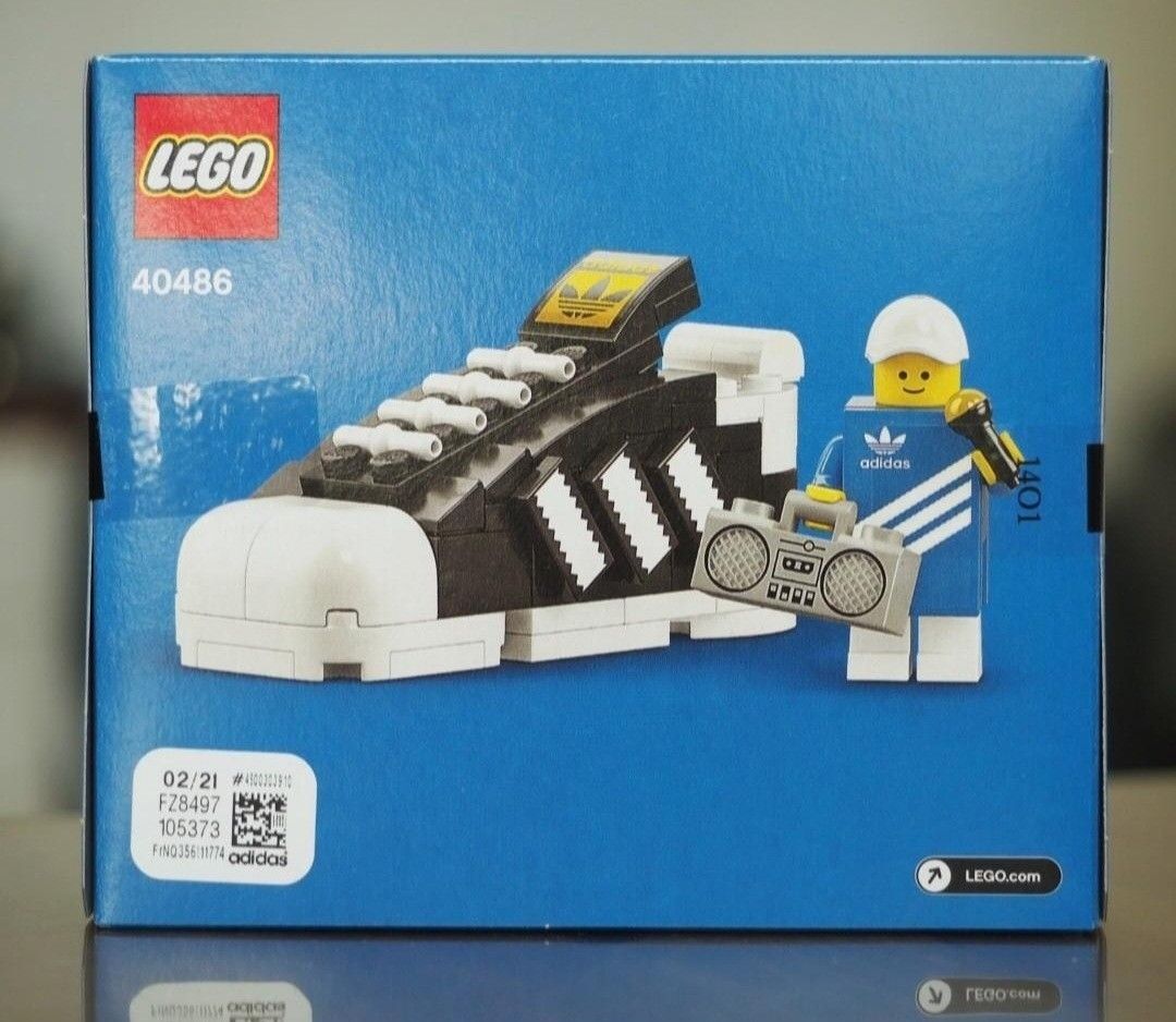 全新lego 40486 x adidas 限定細originals superstar 波鞋+