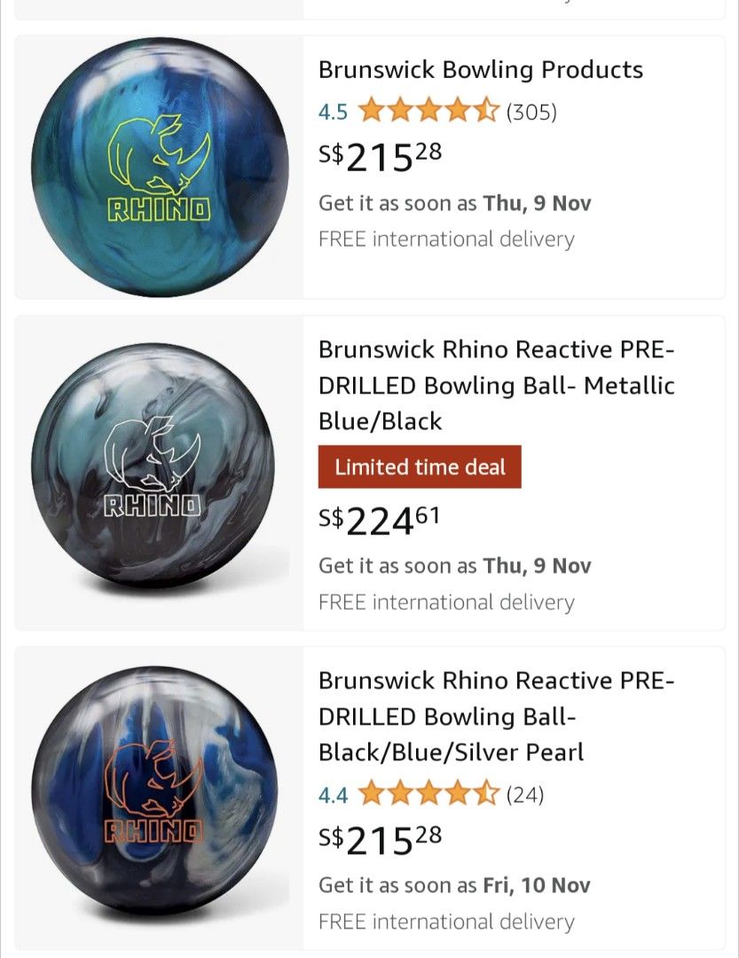 💯 Rhino Reactive Bowling ball cheap cobalt aqua teal