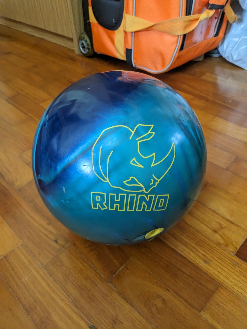 💯 Rhino Reactive Bowling ball cheap cobalt aqua teal, Sports