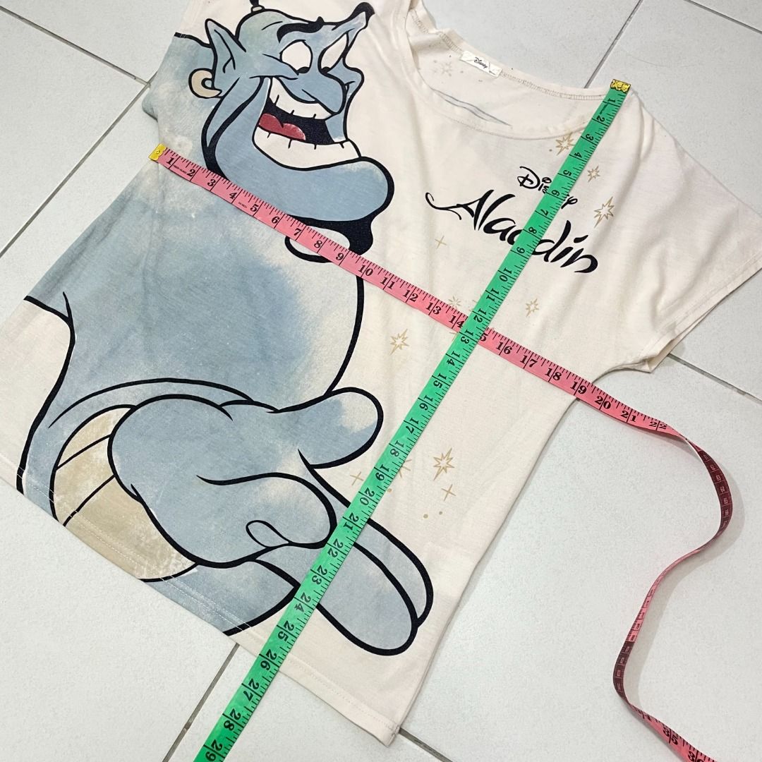 ⭐ SALE ⭐ [L] GENIE ALADDIN DISNEY CARTOON ANIME TSHIRT SHIRT AOP ALL OVER  PRINT TOKYO DISNEYLAND VINTAGE TV SHOW MOVIE USA AMERICA SIZE LARGE