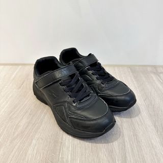 【 SKECHERS】二手男女兒童魔鬼氈全黑布鞋.板鞋.學生鞋 23.5cm