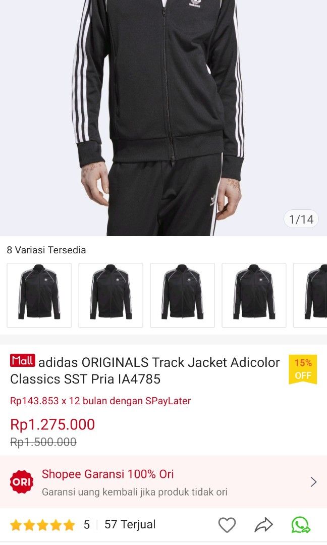 Size chart shop tracktop adidas firebird