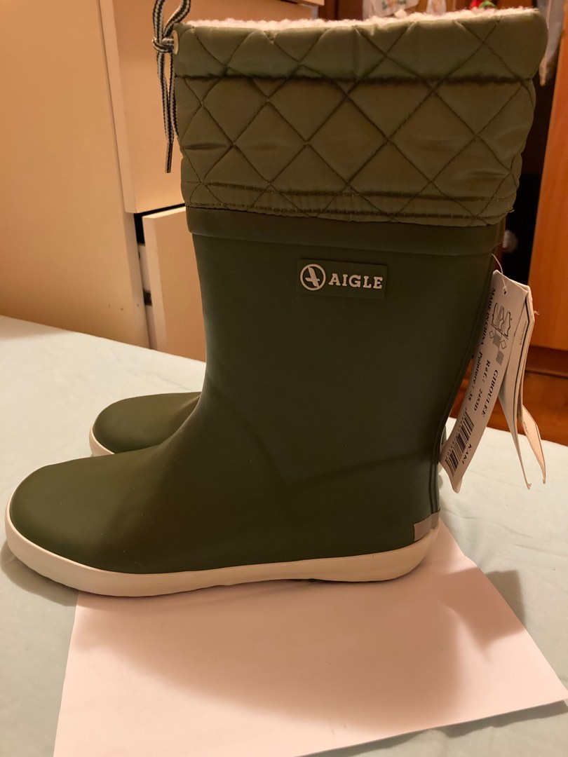 Aigle rain boots with wool lining 35