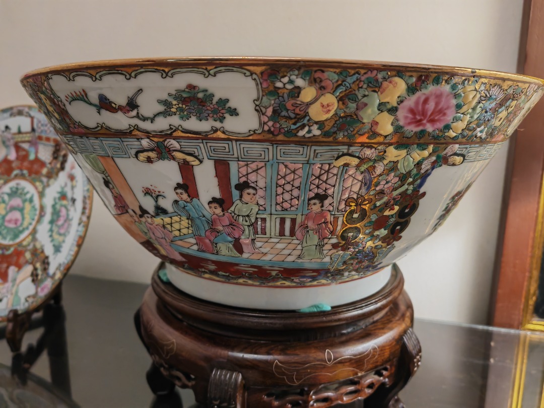 Antique Large Chinese Bowl, Furniture & Home Living, Home Decor, Vases