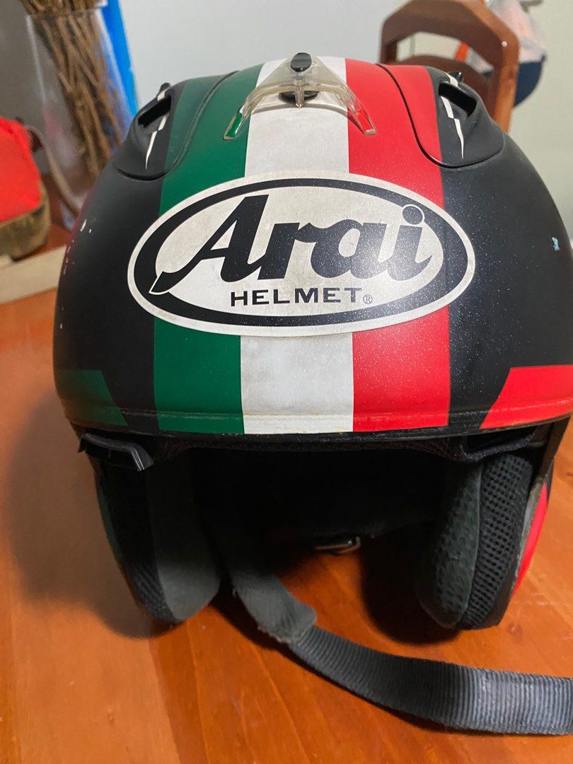 BOTH Arai Tri color RX4 Helmets for sale AS IS size L