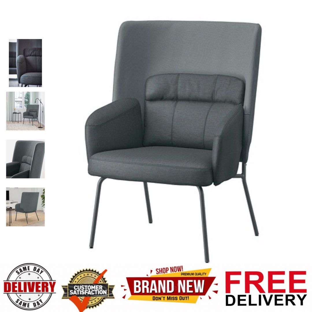 Armchair ikea Highback armchair BINGSTA Highback armchair Vissle dark