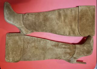 Authentic House of Harlow Tan Stiletto Thigh High Boots