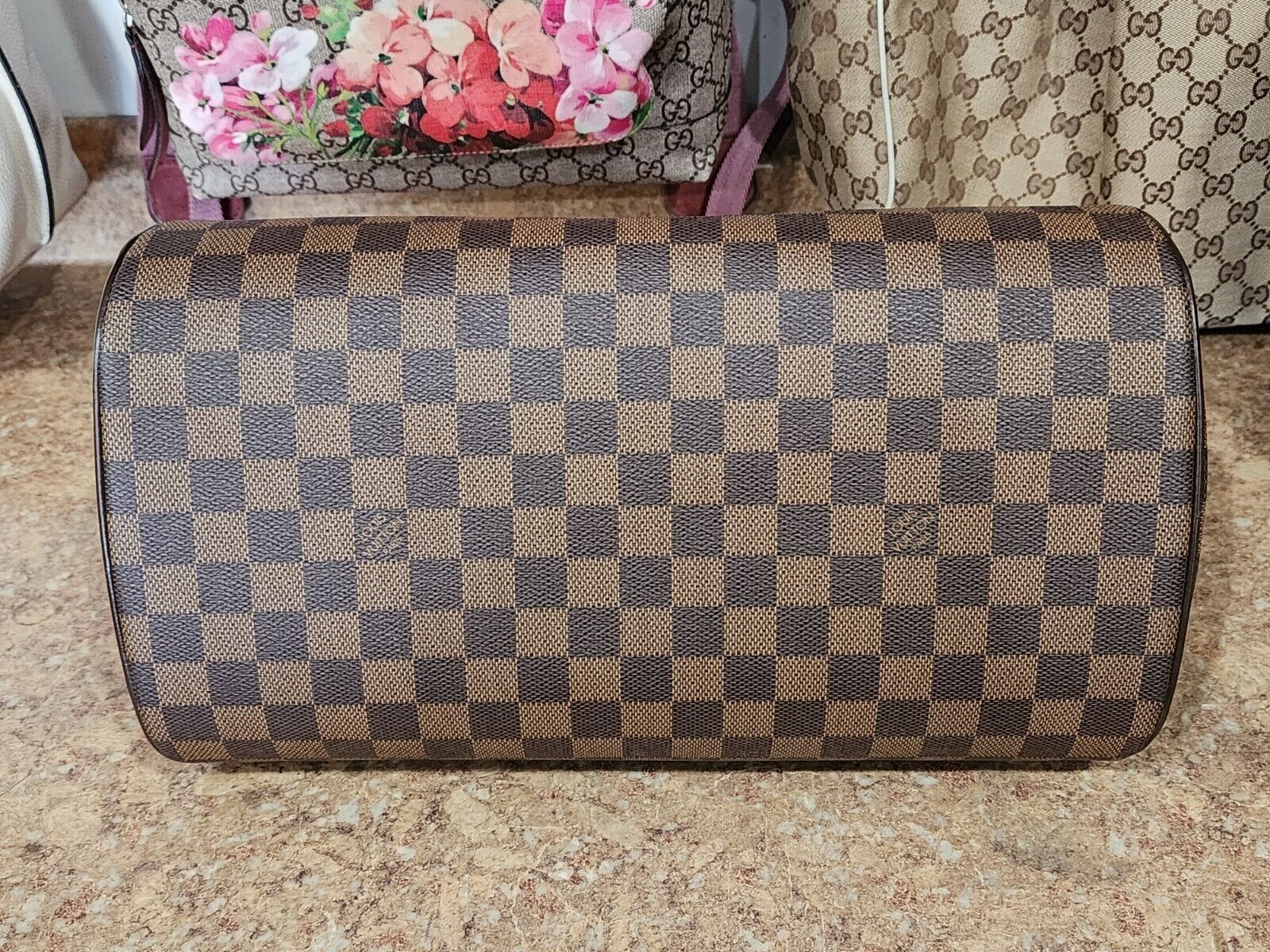 Authentic Louis Vuitton Mini Damier Ebene Ribera Hand Crossbody Bag