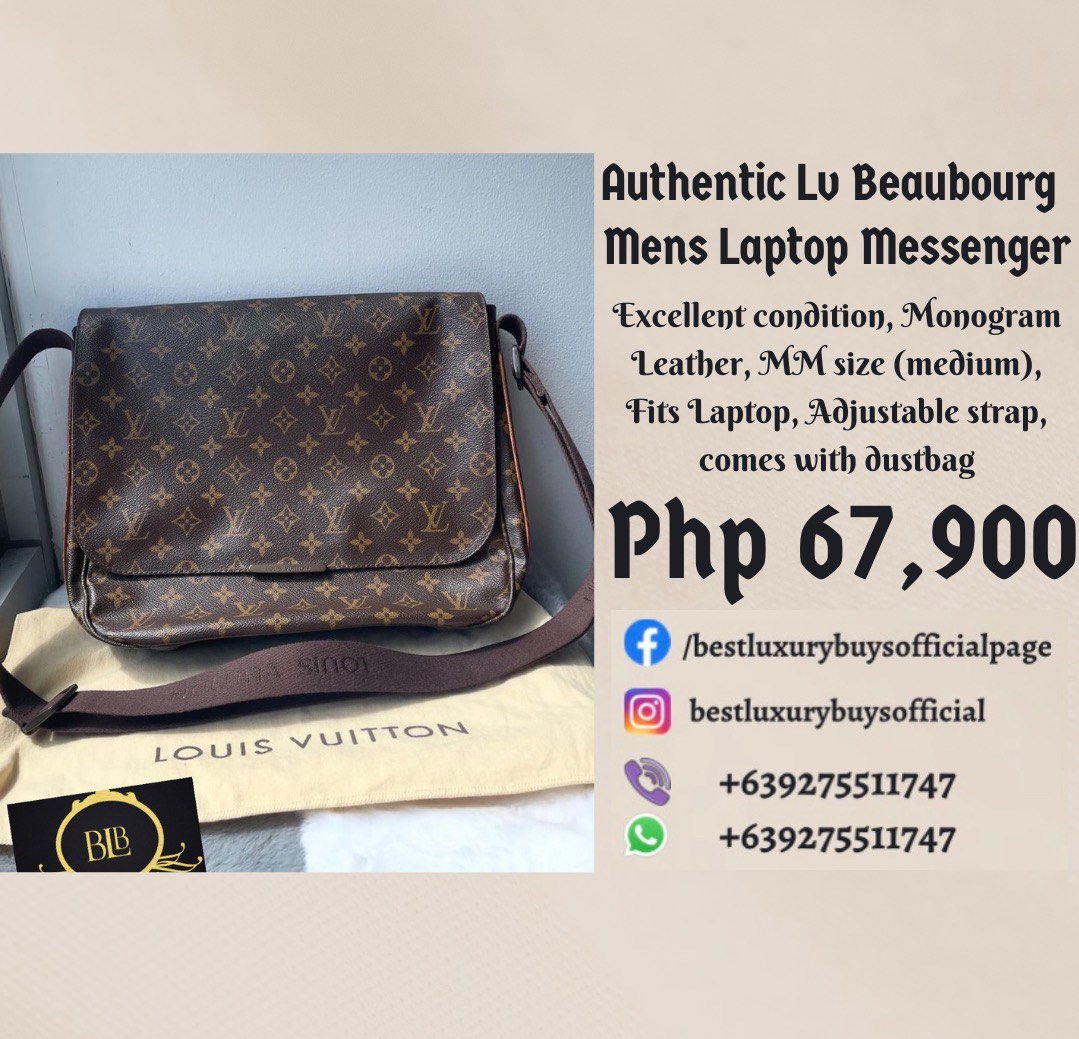Pre loved Louis Vuitton Monogram Canvas Beaubourg MM Messenger Bag , Size:  13 L x 3.25 W x 10.5 H, Luxury, Bags & Wallets on Carousell