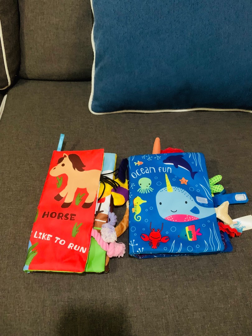 Baby cloth book early learning, Babies & Kids, Infant Playtime on Carousell