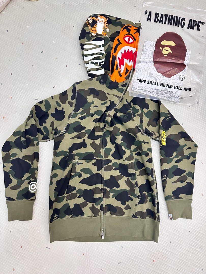 BAPE camo tiger full zip hoddie