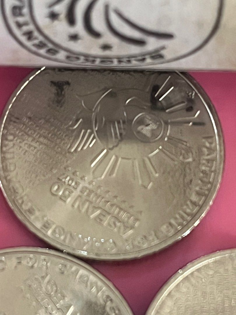 BN ASEAN 50 Commemorative Coins (Category: Currency) located in Manila. Submitted by chaimina88 (Listing ID 1263045797, Image 3). Description: ASEAN 50 2017 Commemorative coins. Just opened from BSP paper roll. 50 pcs available. 4700 for all. .