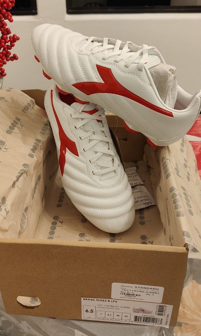 Red diadora football 2025 boots
