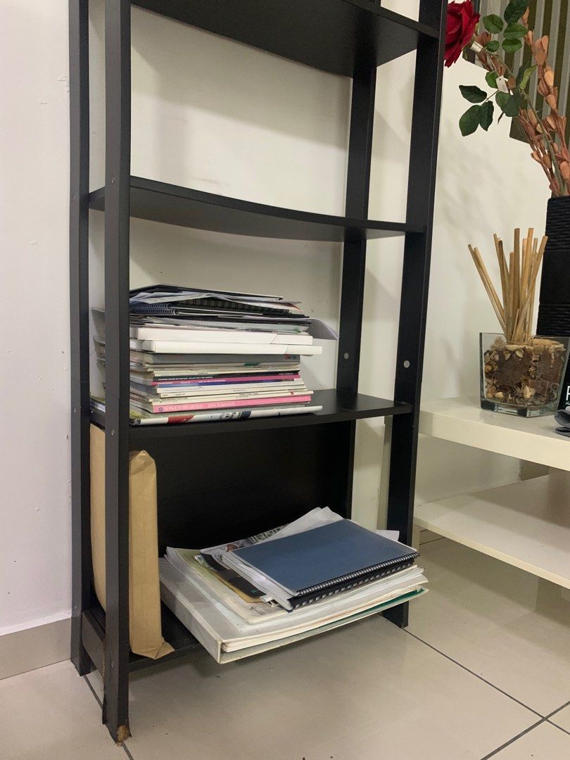 BOOK SHELVES BLACK, Furniture & Home Living, Furniture, Shelves