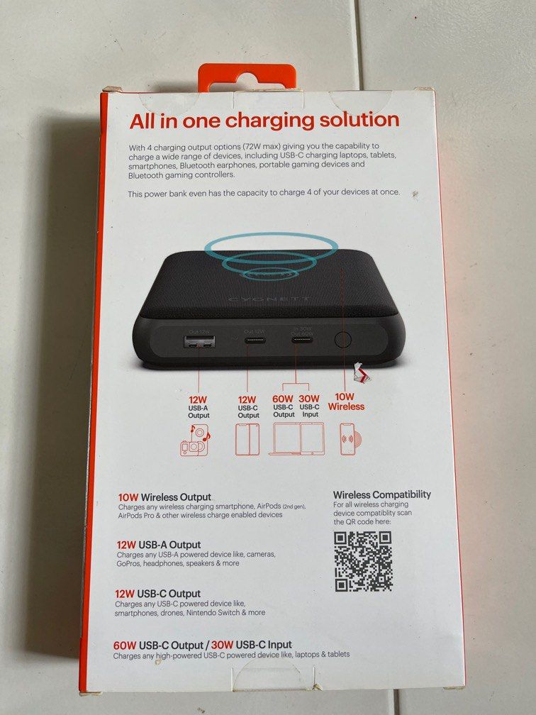 Brand new Cygnett ChargeUp Edge+ 27000 mAh Laptop Power Bank and Wireless  Phone Charger, Mobile Phones & Gadgets, Mobile & Gadget Accessories, Power  Banks & Chargers on Carousell