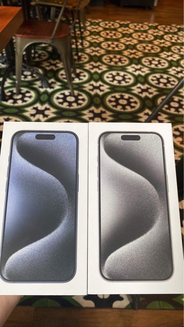 BRAND NEW IPHONE 15 PRO BLACK AND WHITE (Category: iPhone 15 Series) located in Manila. Submitted by LouisseFinds (Listing ID 1263064195, Image 1). Description: ALL BRAND NEW SEALED iPhone 15 Pro E sim (bought in the US) 256gb 75,000 black and white Original price 77,990 No installment or credit card Meet ups only UP TOWN CENTER DM me for inquiries.