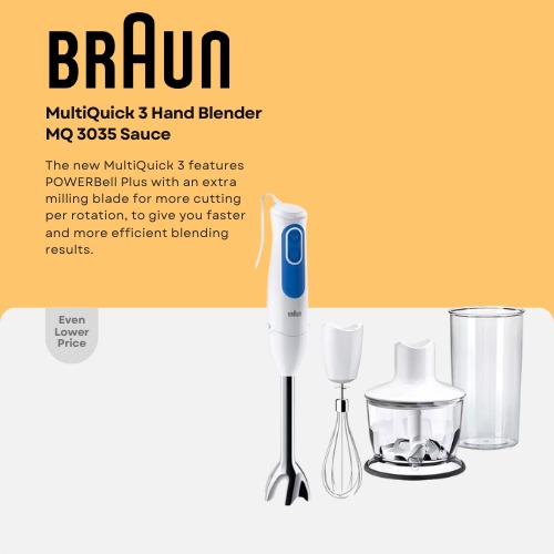 Braun MultiQuick 3 Hand blender Sauce Hand blenders Food Preparation MQ3035 SAUCE