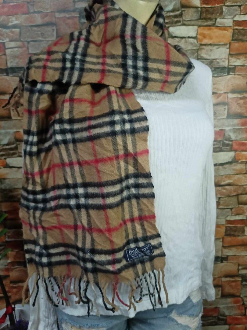 BURBERRY 100 CASHMERE PLAID SCARF 2000