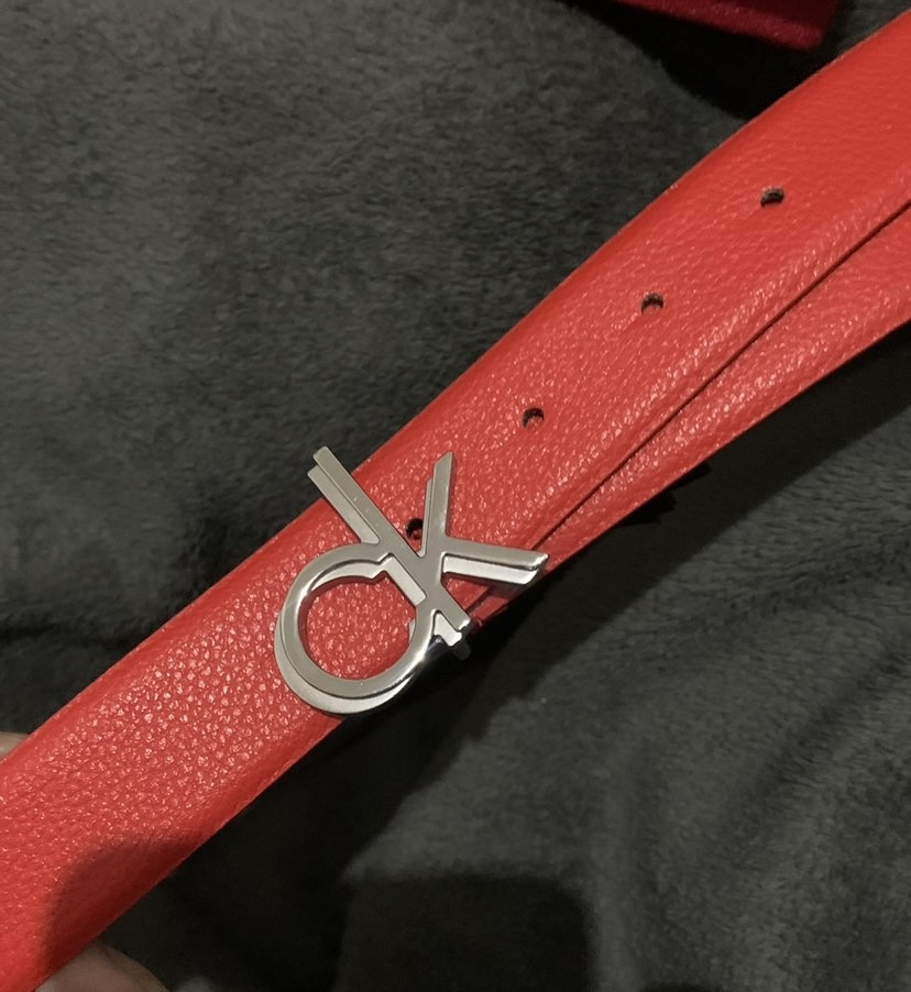 Calvin klein red shop belt
