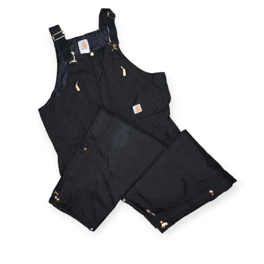 CARHARTT BLACK YUKON EXTREMES ZIP TO WAIST BIBERALL ARCTIC QUILT
