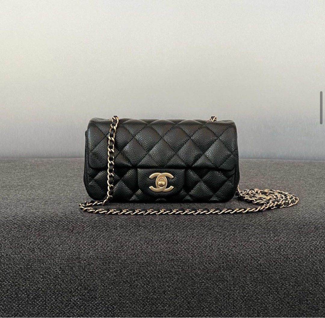 Chanel Extra Mini Flap Caviar Black / Mghw, Luxury, Bags & Wallets