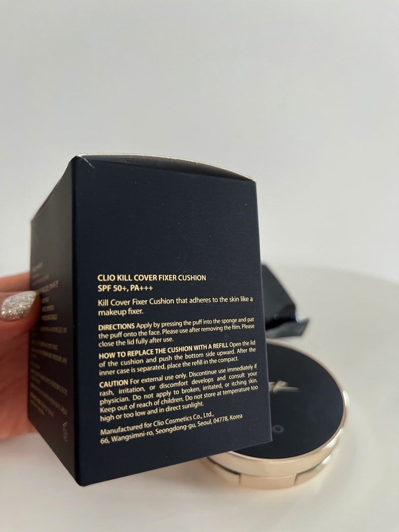 [FULL SET] Clio Kill Cover Fixer Cushion SPF 50+ PA+++ (03 BY Linen ...