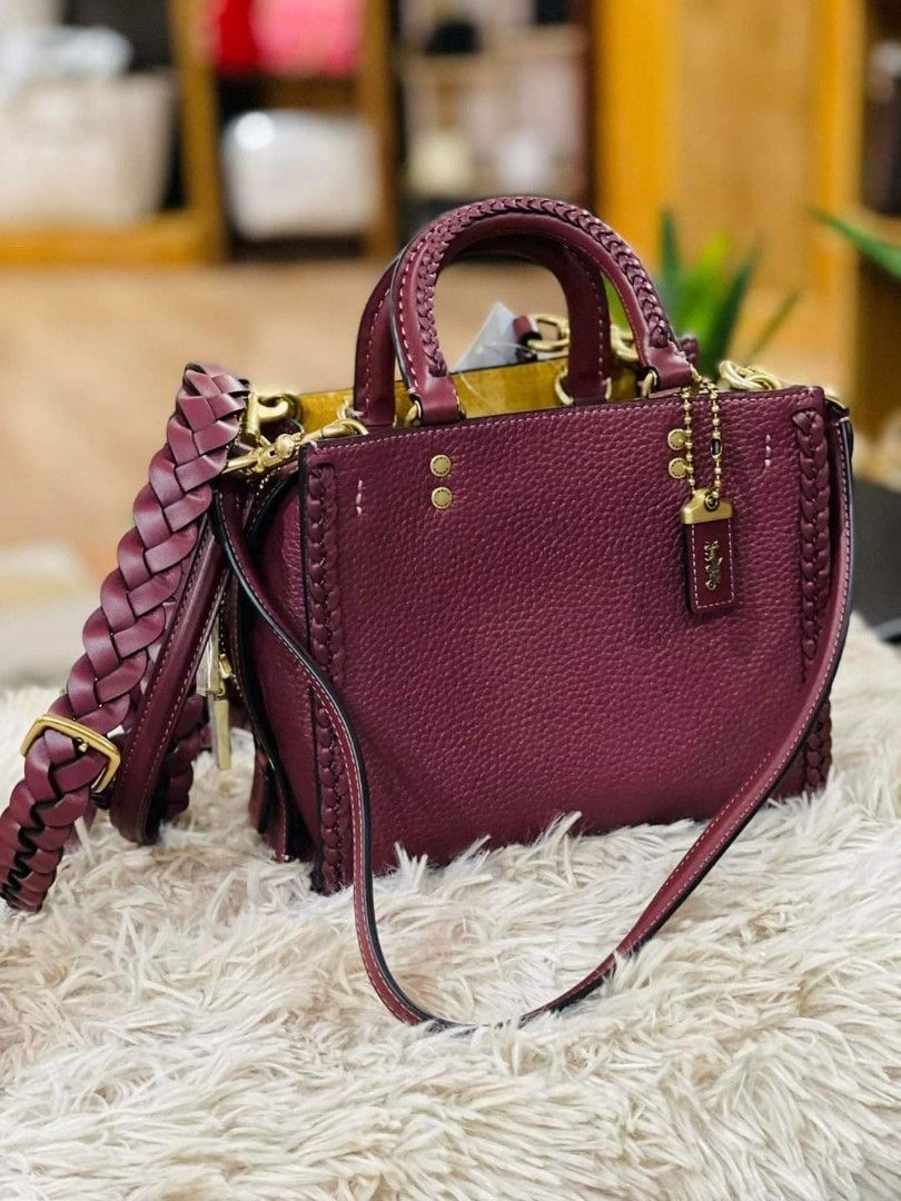 Coach Pink Ruby Chain Small Leather Mia Shoulder Bag, Best Price and  Reviews
