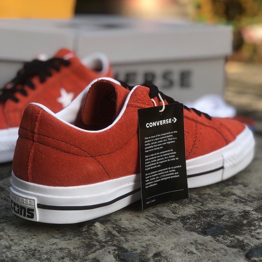 Converse One Star Ox Pro Fire Opal Black White Original Bnib Resmi