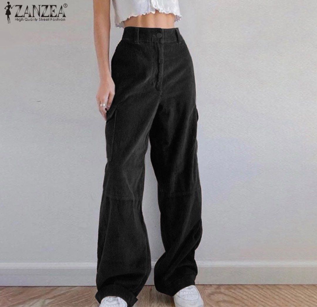 Brown corduroy flare pants, Women's Fashion, Bottoms, Other Bottoms on  Carousell