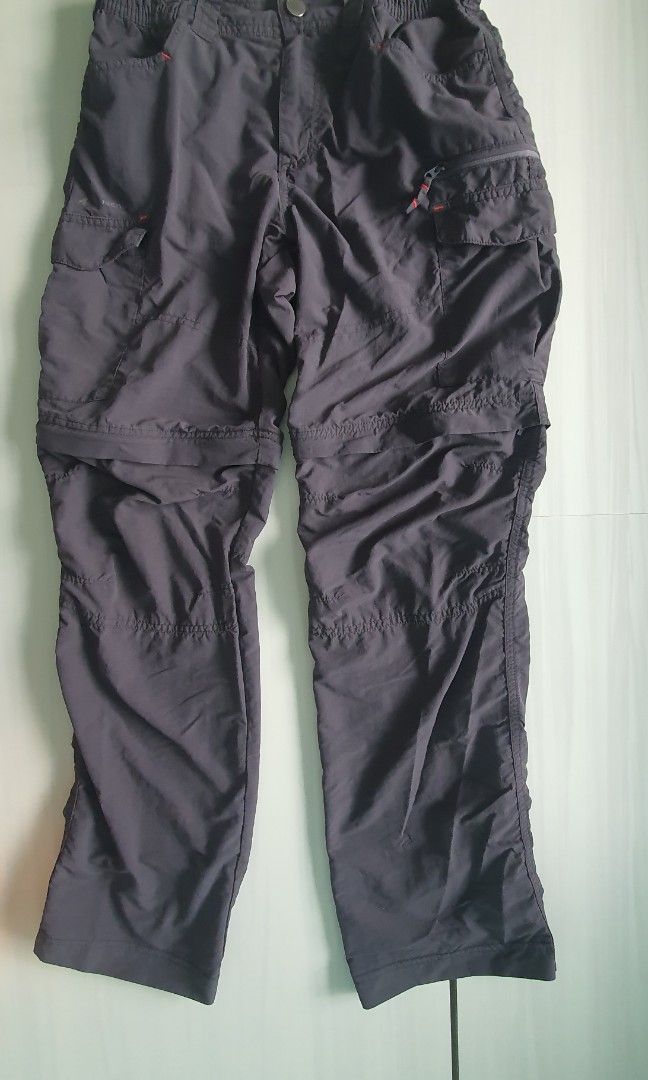 Women's Mountain Trekking 2-in-1 Zip-Off Trousers MT500 - black