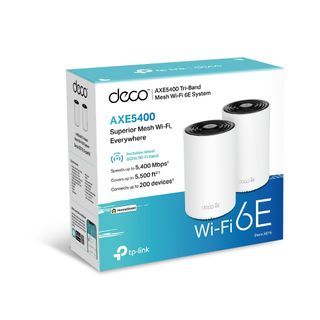  TP-Link Deco AXE5400 Tri-Band WiFi 6E Mesh System(Deco XE75  Pro) - 2.5G WAN/LAN Port, Covers up to 7200 Sq.Ft, Replaces WiFi Router and  Extender, AI-Driven Mesh, New 6GHz Band, 3-Pack 