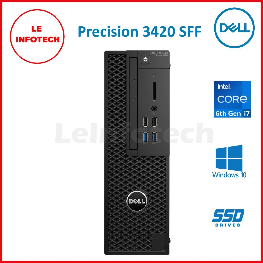 Dell Precision 3420 SFF Workstation Quad Core Intel i7-6700 16/32