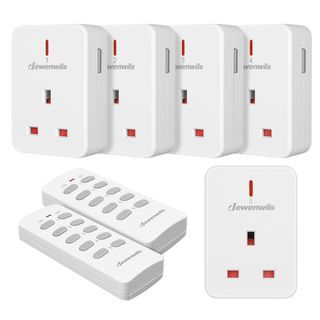 Etekcity ZAP 5LX Wireless Remote Control Outlet Switch for Lights, Lamps,  Fans, up to 100 Feet Range, FCC & ETL Listed (Learning Code, 5Rx-2Tx), 5  pack, White 