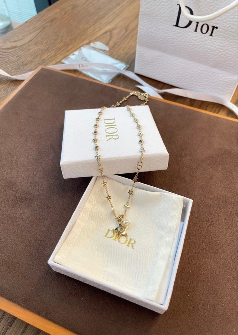 Dior word necklace clearance