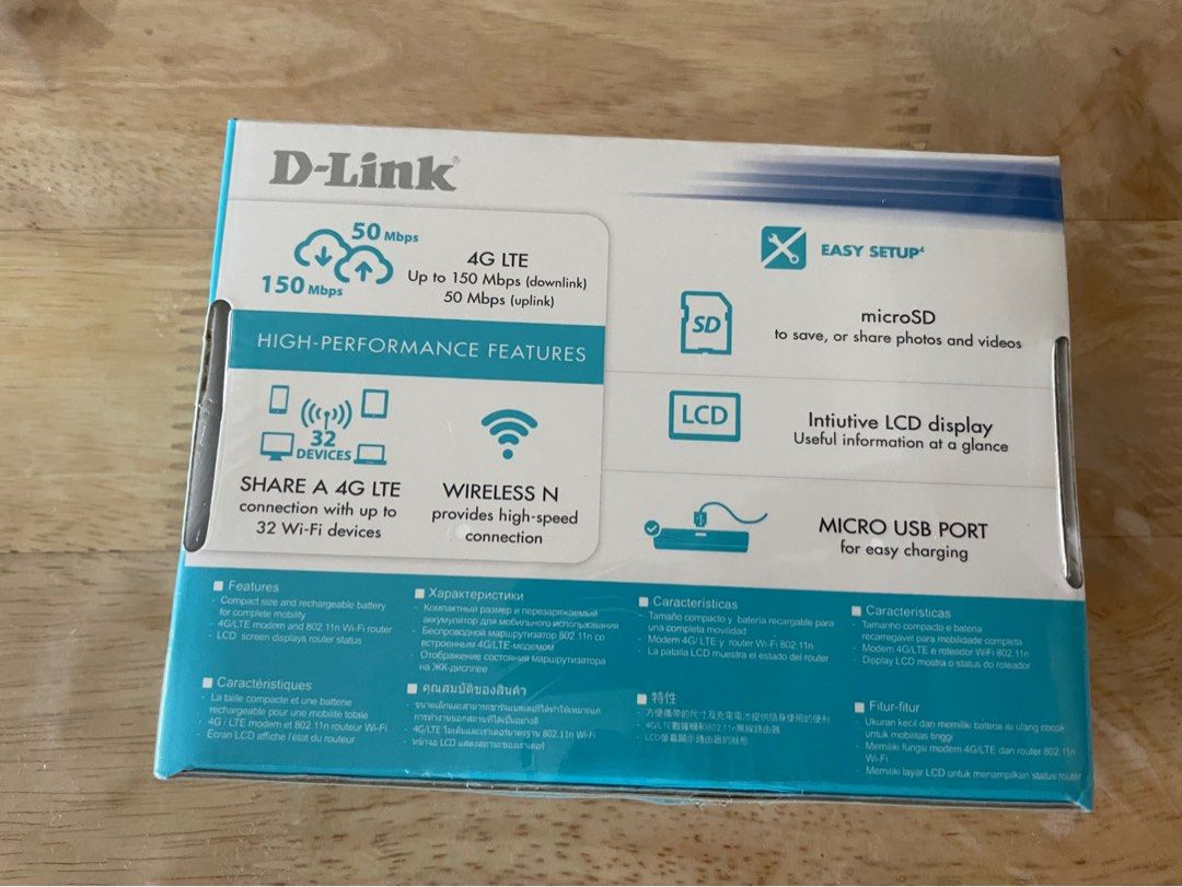 D-LINK DWR-932 4G LTE mobiele wifi-hotspot, 150 Mbps Access Point