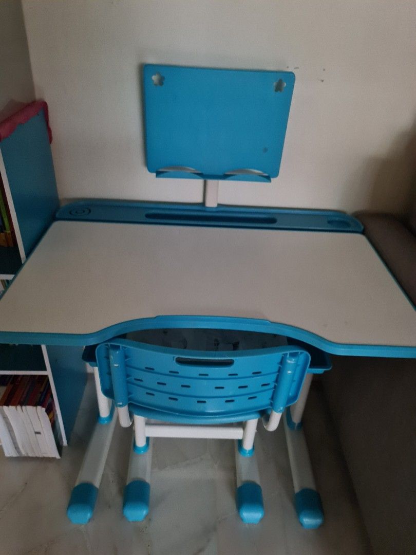 Ergonomic study table and chair for kids, Furniture & Home Living