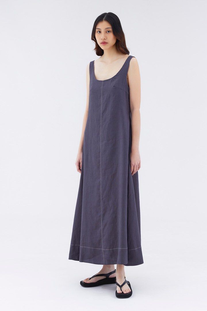 Evanda Linen Tent Dress, Women's Fashion, Dresses & Sets, Dresses on  Carousell