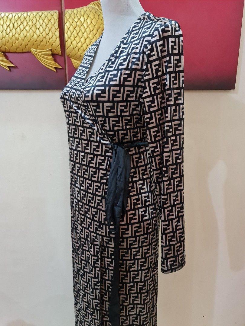 Fendi wrap dress cheap