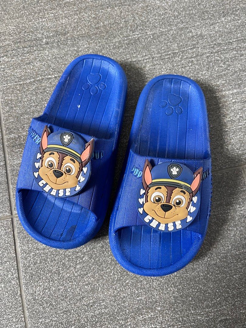 FREE MAILING size 21 22 paw patrol chase blue slipper Babies