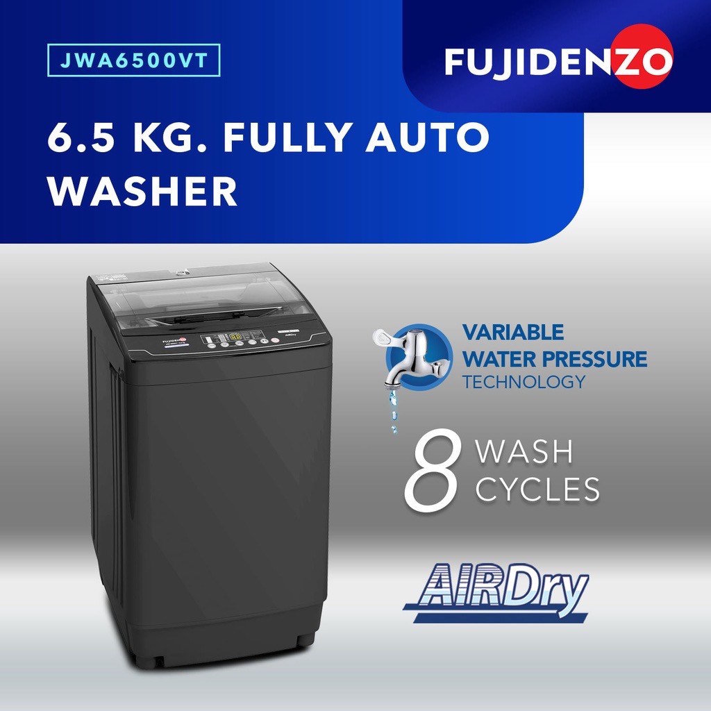 Fujidenzo 6.5 Kg Fully Automatic Washing Machine Jwa6500 Vt (Titanium
