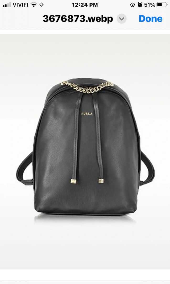 Furla black hotsell backpack