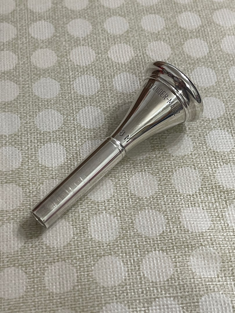 原廠Gebr. Alexander French Horn Mouthpiece Model 8M 圓號 法國號 吹嘴, 興趣及遊戲, 音樂