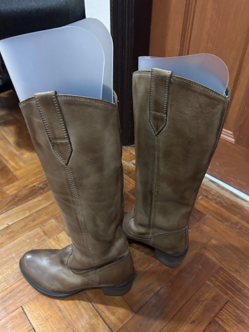 Real leather sales riding boots womens