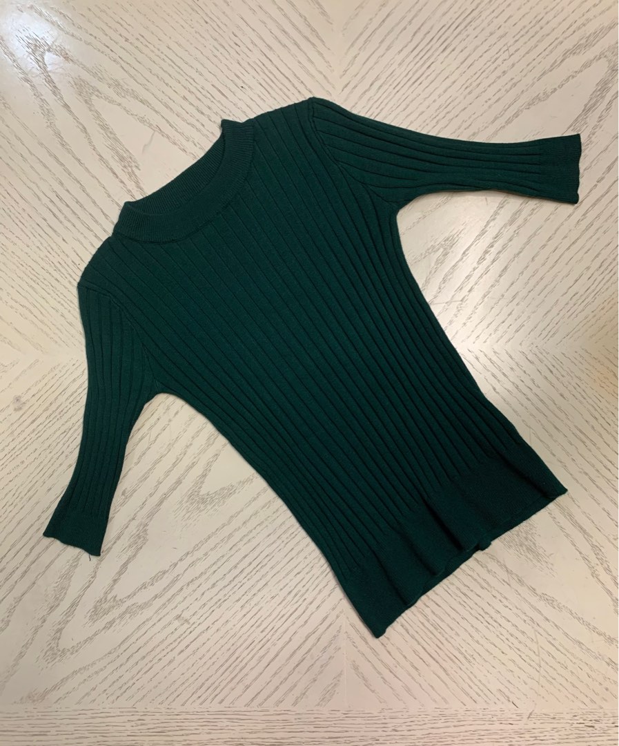 Green Formal Top, Women's Fashion, Tops, Blouses on Carousell
