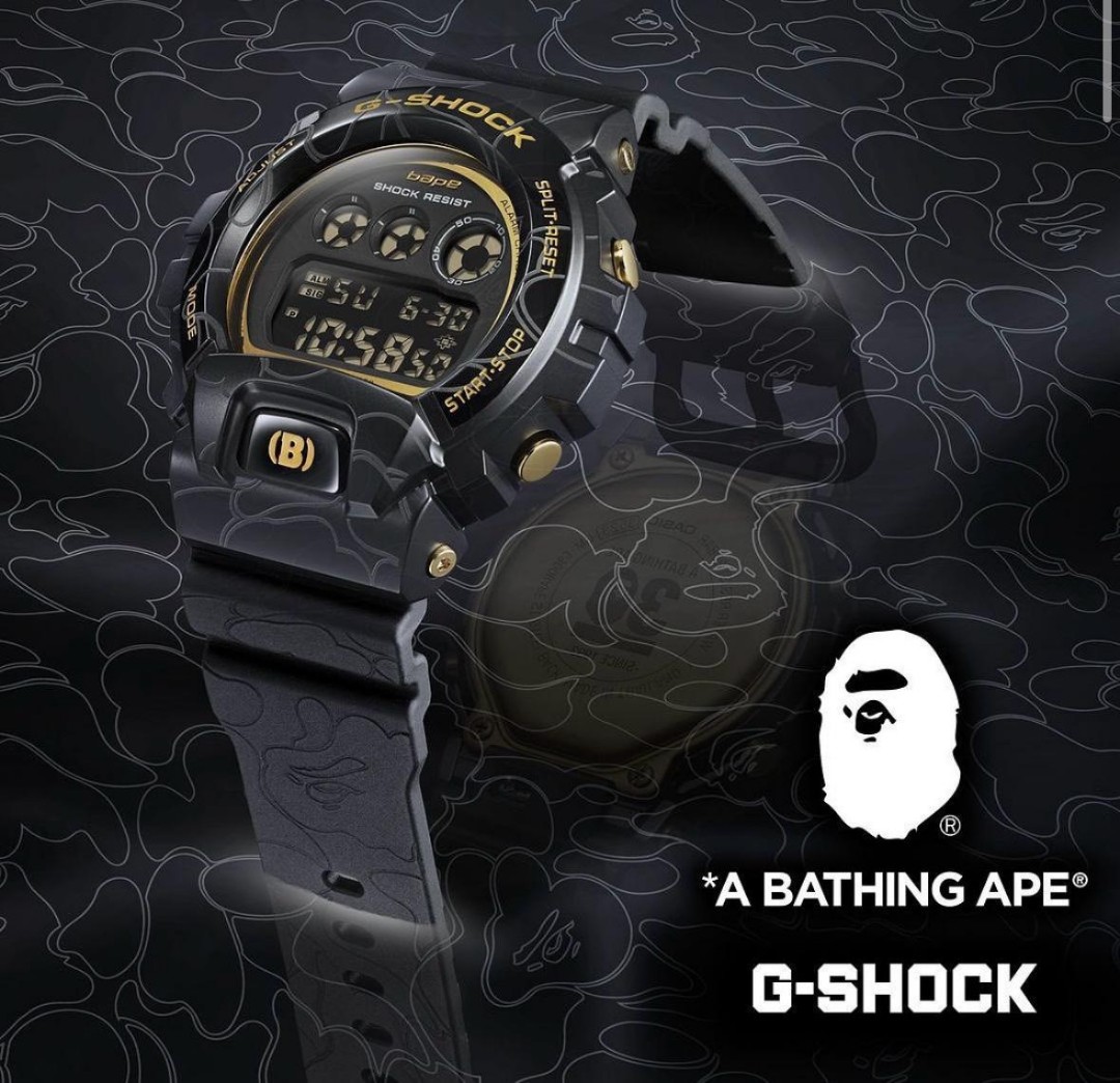 g-shock GM-6900 BAPE casio, 男裝, 手錶及配件, 手錶- Carousell